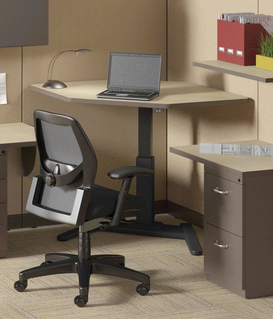 Mayline 3200 Mercado Series Mid-Back Mesh Chair, Black