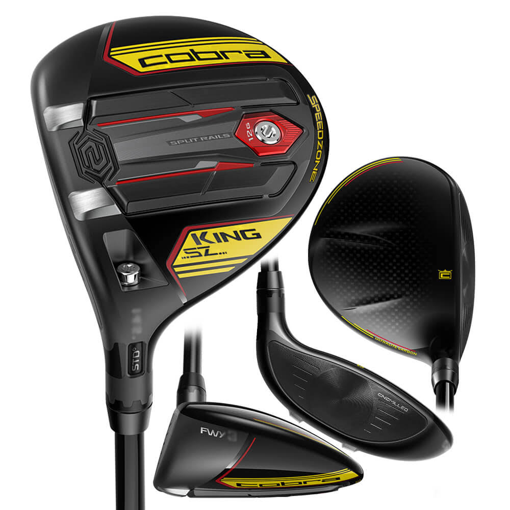Left-Handed New Cobra King Speedzone Black Yellow Fairway Wood