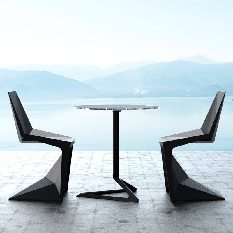 Vondom Voxel Black Matte Side Dining Chair (Set of 4)
