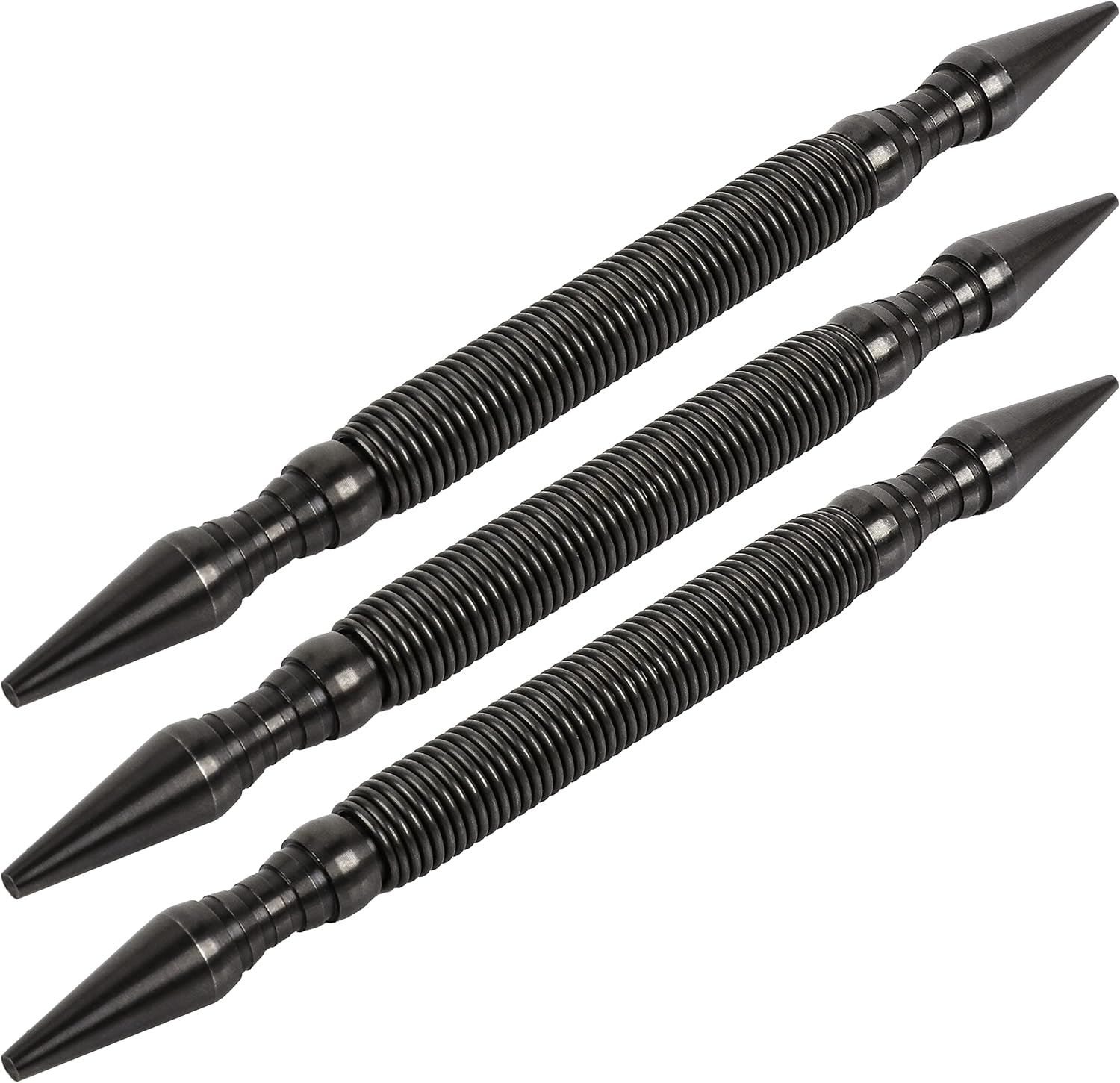 ARES 10051-3-Pack Dual Head Combo Nail Setter - Features 1/32-Inch (#1) and 1/16-Inch (#2) Dual Head Design - 5000 PSI Striking Force Pack of 2