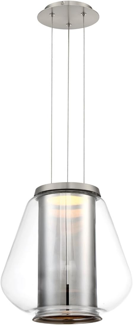 WAC Lighting PD-64713-BN/CH Dynamo LED Pendant with Chrome Insert