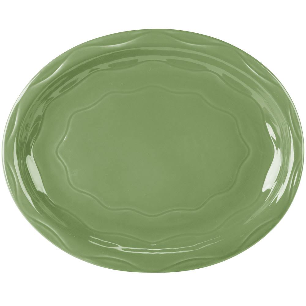 Syracuse China 903035008 Cantina Sage 11.63x22 Platter - 12 / CS