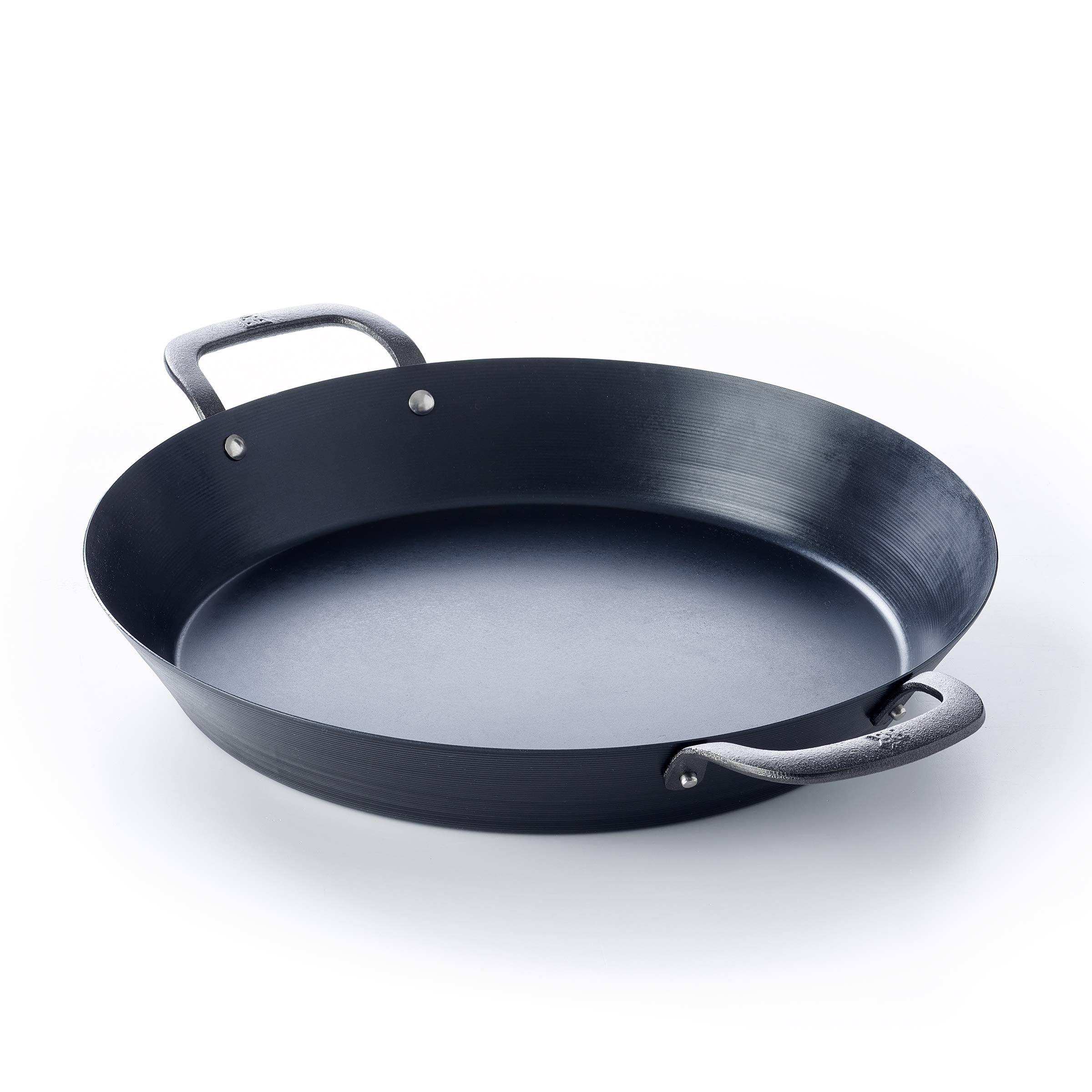 BK Black Steel Paella Pan, 15x22
