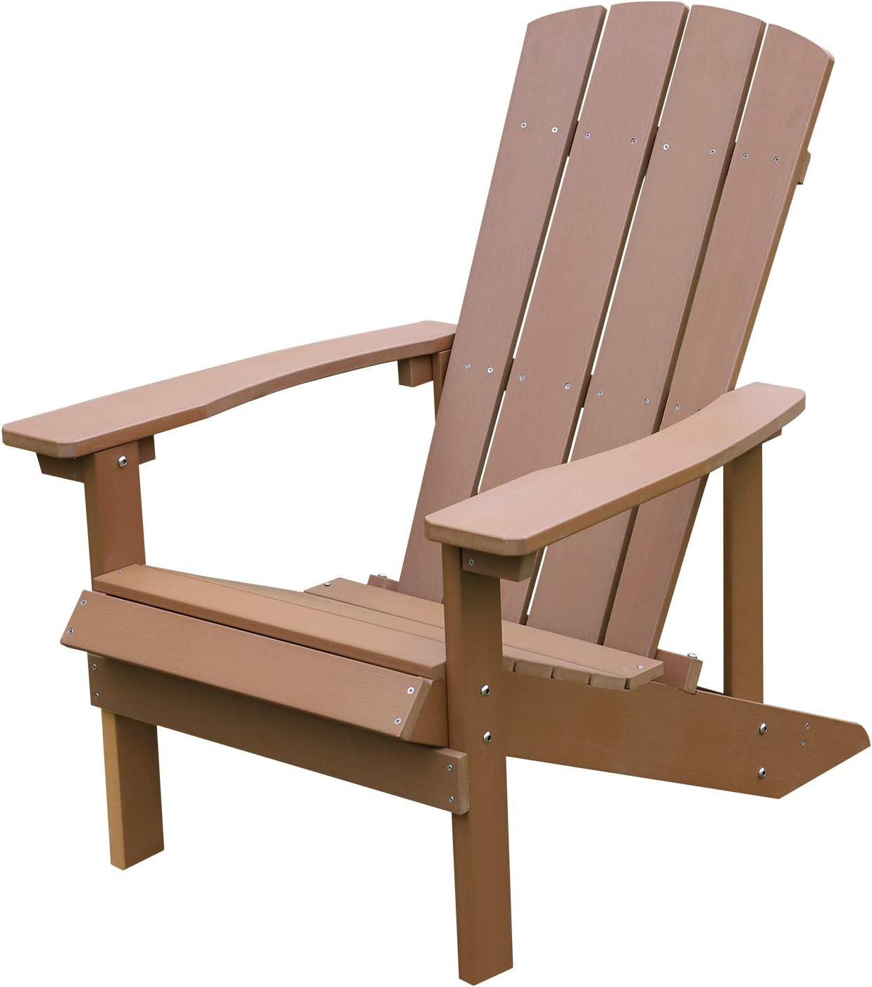 Aok Garden Adirondack Chair Weather Resistant Wooden Lounger Fire Pit Chairs for Patio Seating Balcony Deck, White