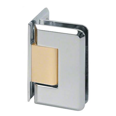 CRL C0l044cba Chrome/Brass Accent Center Block Cologne 044 Series Wall Mount Offset Back Plate HINGE, Gold