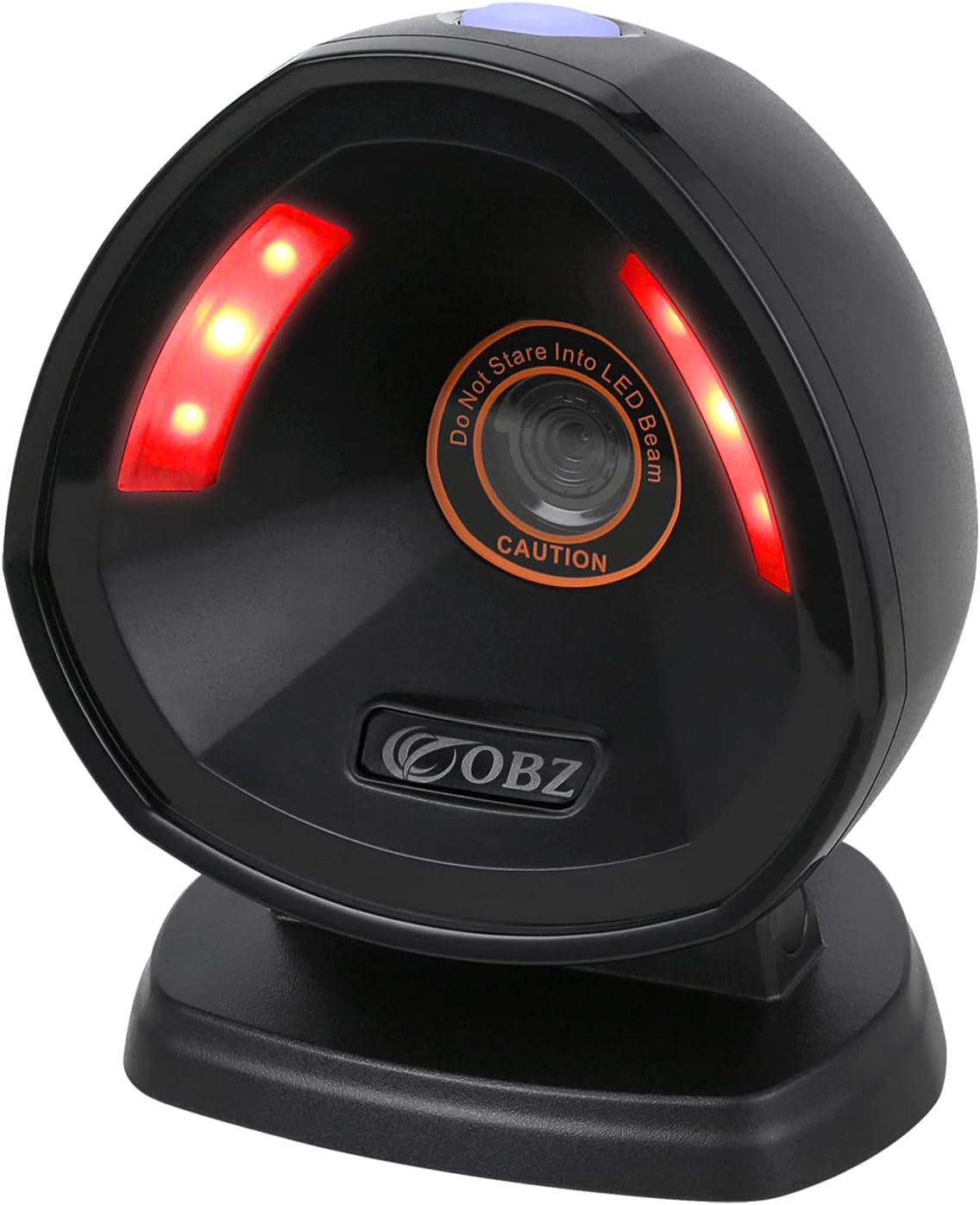 2D Desktop Barcode Scanner Handsfree 1D 2D QR Code Scanner Able to Read PDF417, Large Scan Window Omnidirectional Barcode Reader with Adjustable Scan Head Work with PC POS Laptop Windows Linux Android Pack of 2