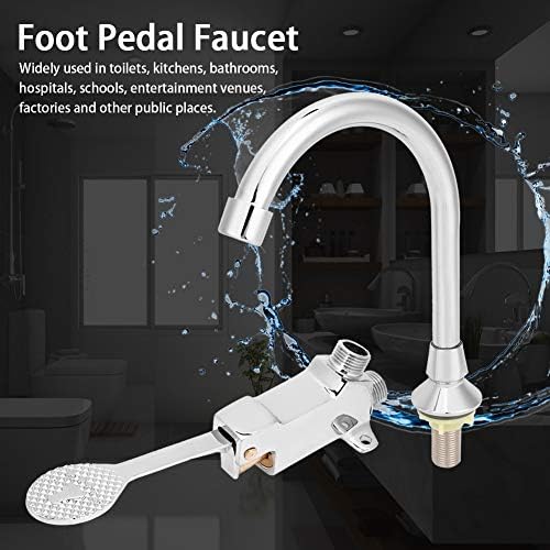 Faucet with Foot Pedal Accessories, Valve Bathroom Basin Faucet Set Laboratory Foot Pedal Faucet Home Sink Water Tap Kit