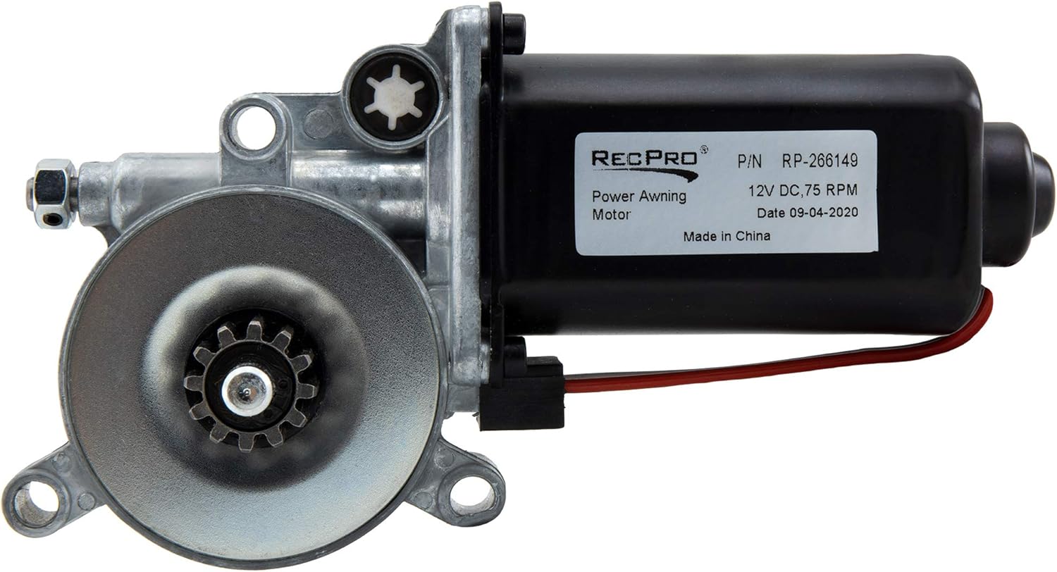 RecPro RV Awning Motor Replacement | Dual Power Connector | Solera 266149 Replacement Pack of 2