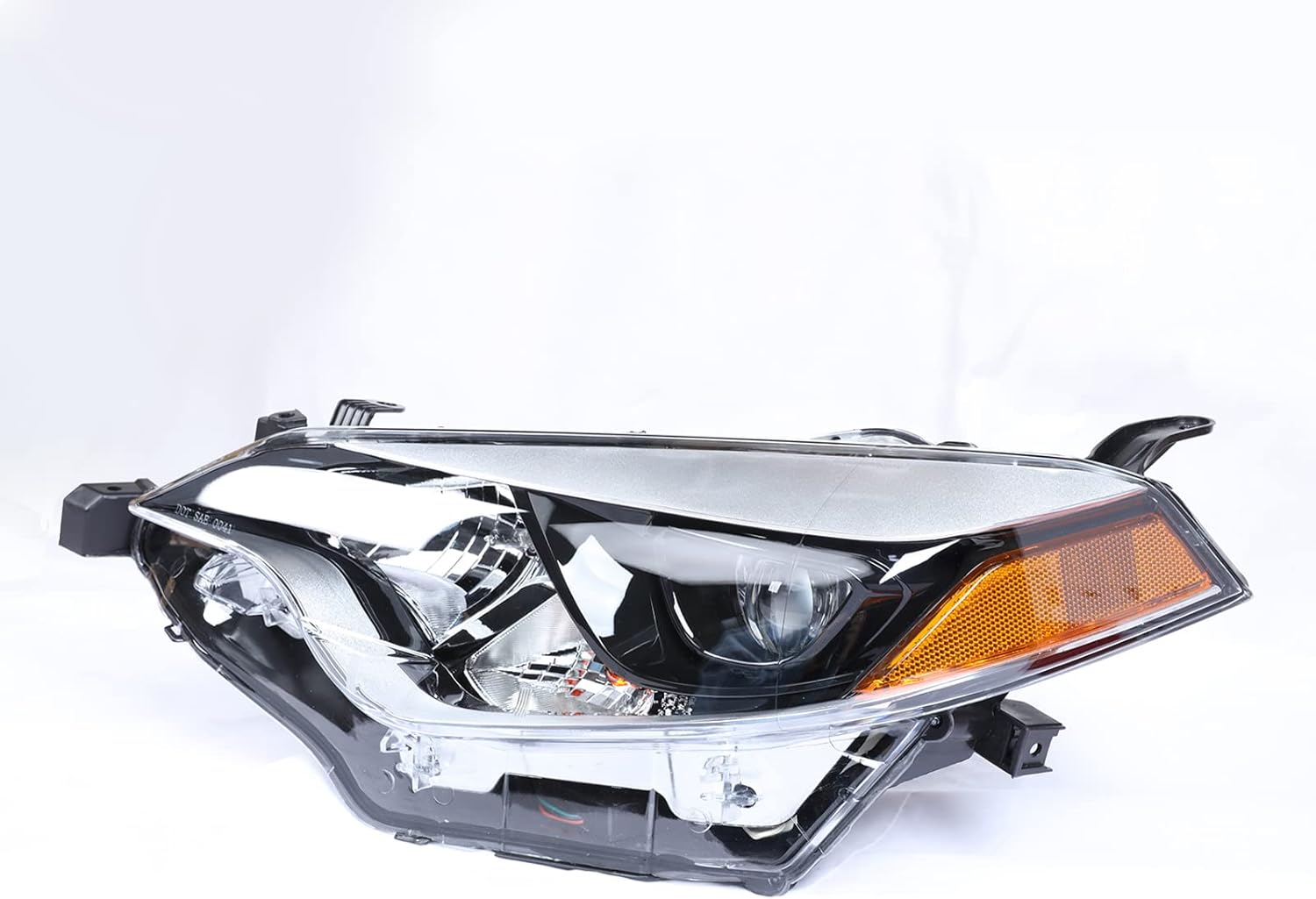 PENSUN Headlight Lamp Assembly（with bulbs） For 2014 2015 2016 Toyota Corolla E170 Black Housing Build-In LED Proejector（A pair）