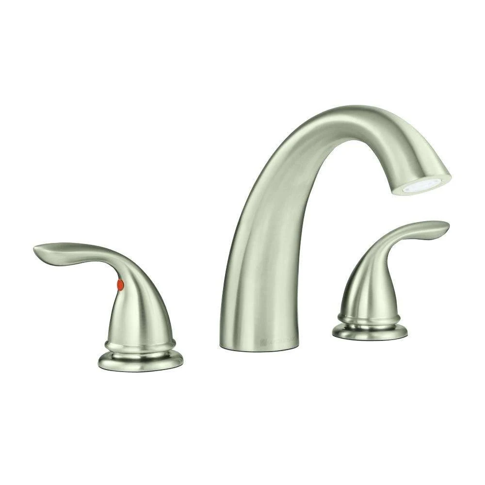 Glacier Bay 461-5004 Builders 2-Handle Deck-Mount Roman Tub Faucet in Brushed Nickel