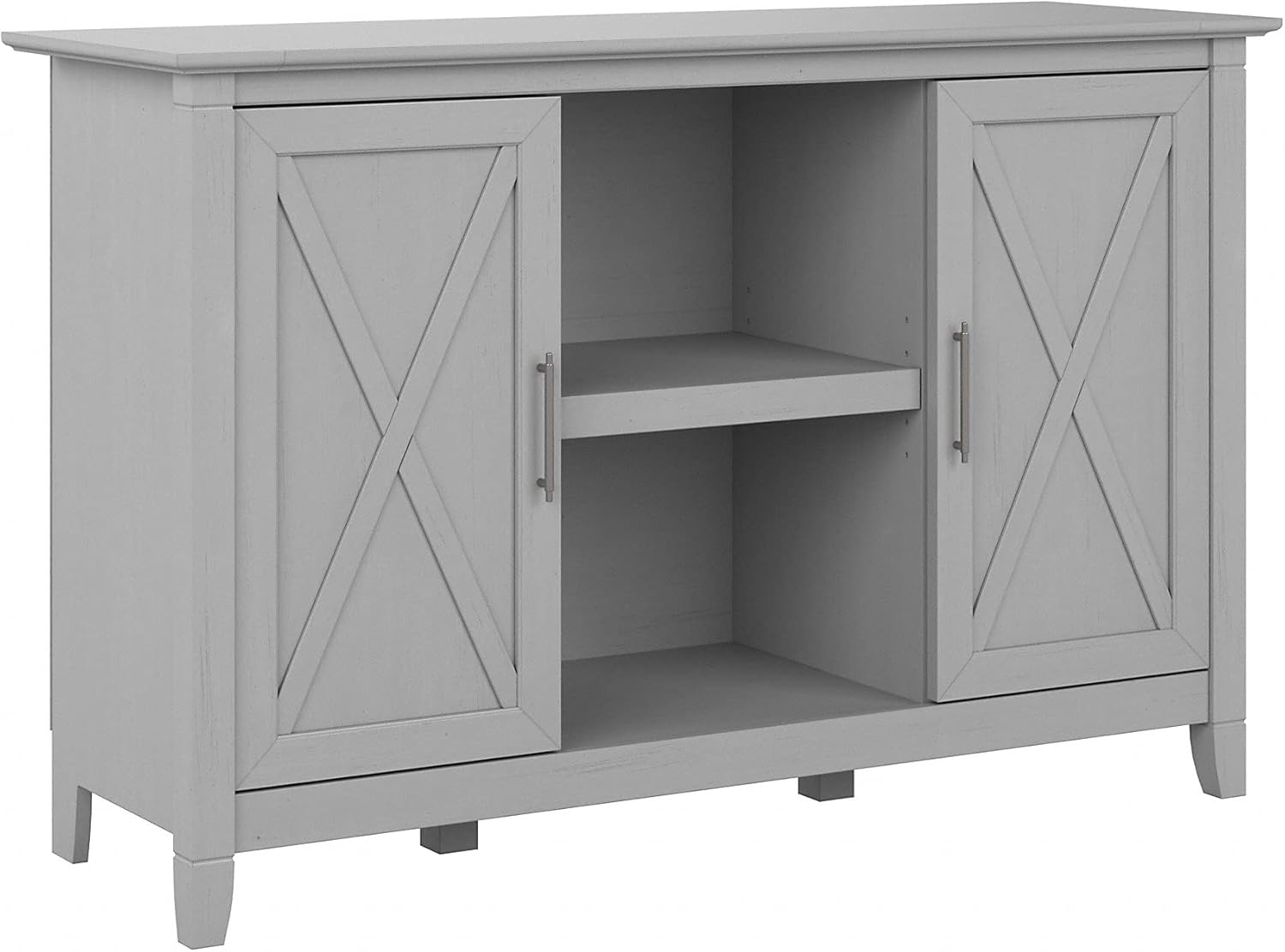 Bush Furniture Key West Accent Cabinet with Doors, Cape Cod Gray