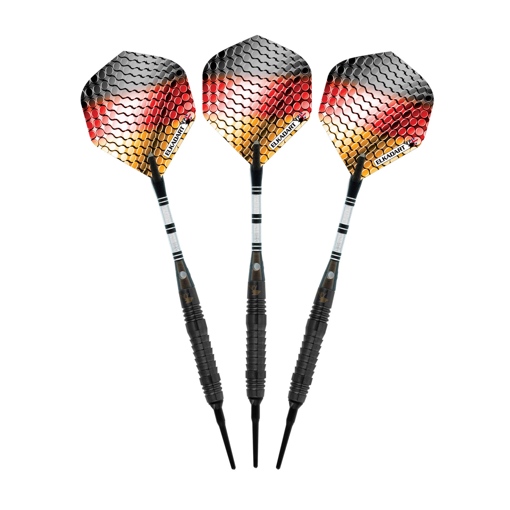 Elkadart Titanium 90% Tungsten Soft Tip Darts Black Titanium Coating 18 Grammes