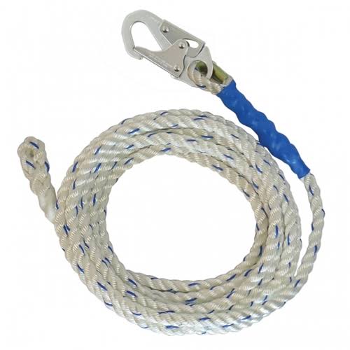 FallTech Rope Vertical Access Lifeline 100& x 5/8& PolNoter w/ Snap HO