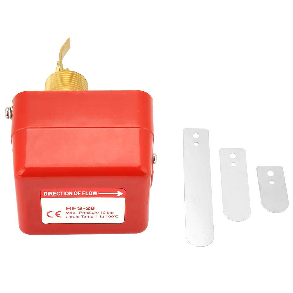 HFS-20 dn20 Flow Switch,Water Flow Paddle Control Switch SPDT Contacts 6-380V Partial Stainless Steel Type 3/4 Flow Switch