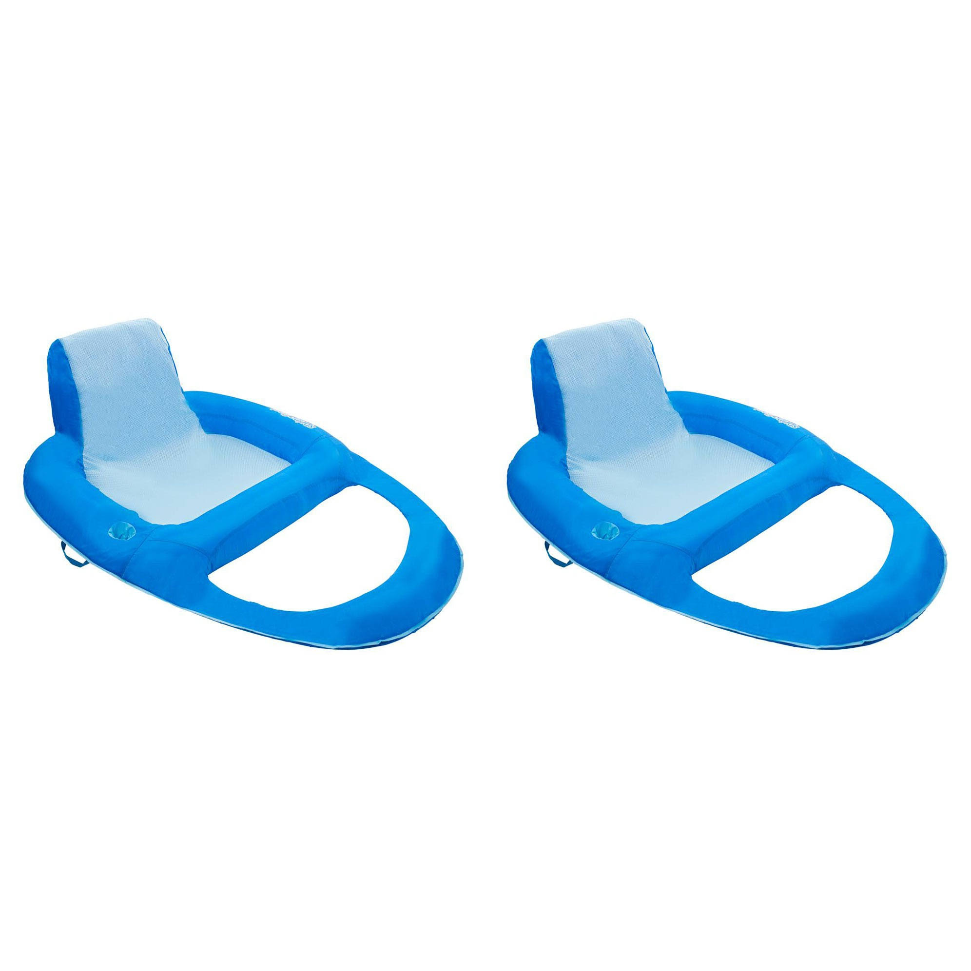 Swimways XL Spring Float Recliner Water Summer Relaxation Lounge Seat (2 Pack)