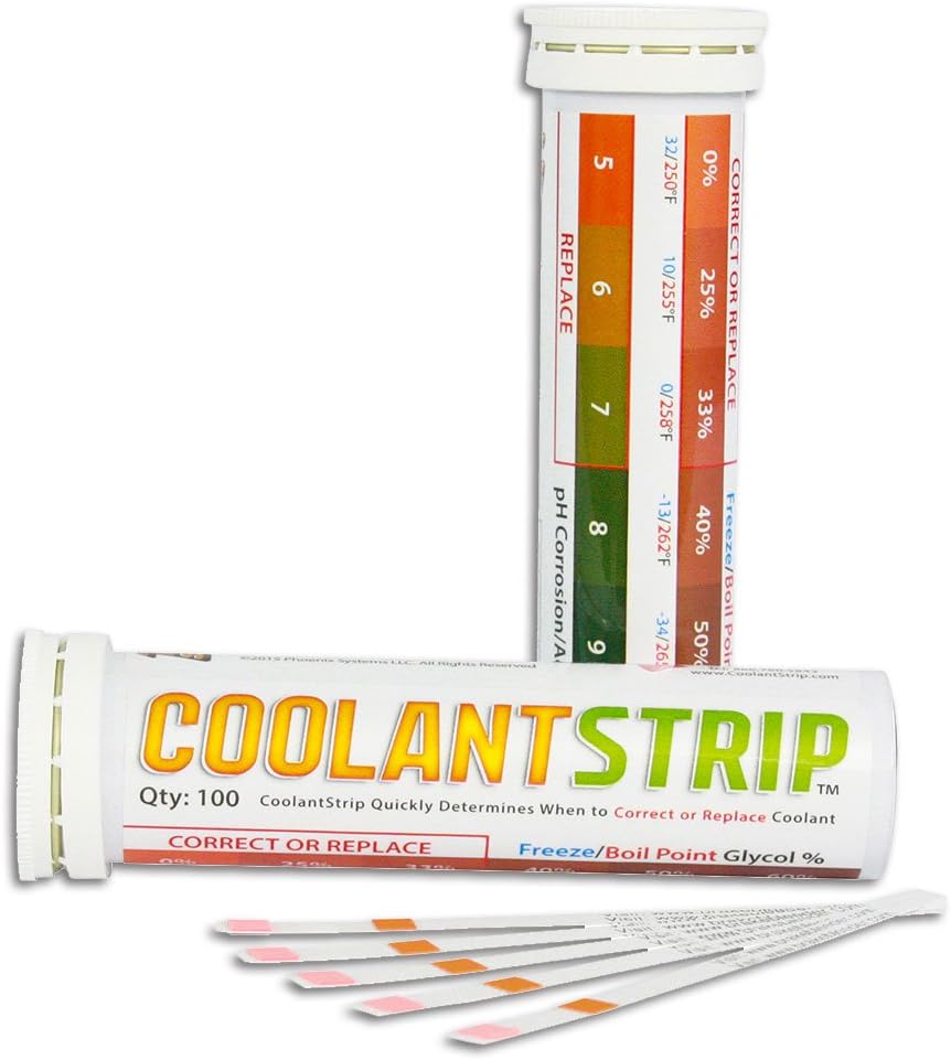 Phoenix Systems 8001-B Coolant Test Strip (Determine When to Replace Automotive Coolant - 100 Test Strips)