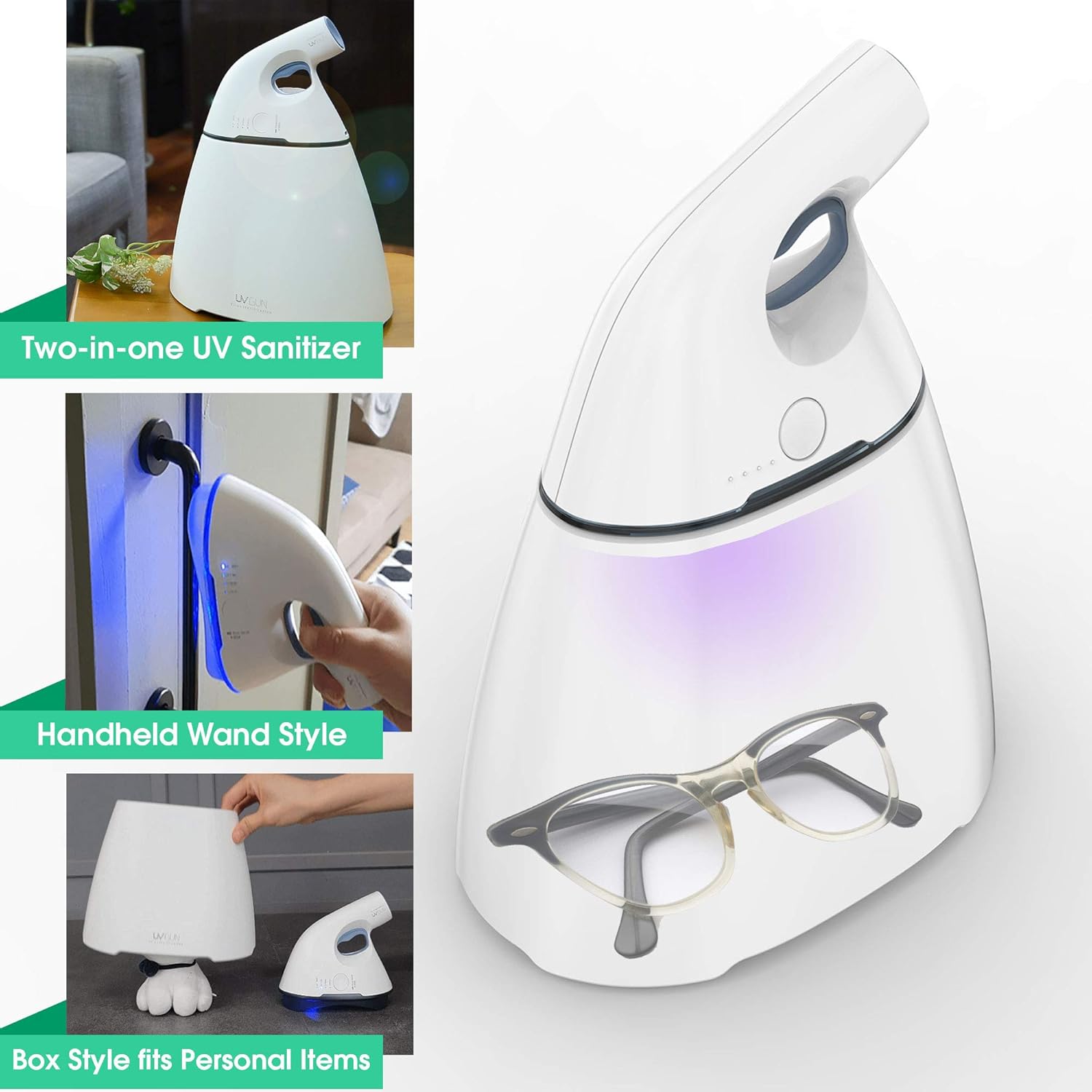 UV Light Sanitizer Sterilization System | Ultra-V by Discover It - Multi-Function UV Disinfector Lamp Portable Wand and Sterilizer Box for Home, Office or Travel - Kills 99.9% of Germs & Bacteria