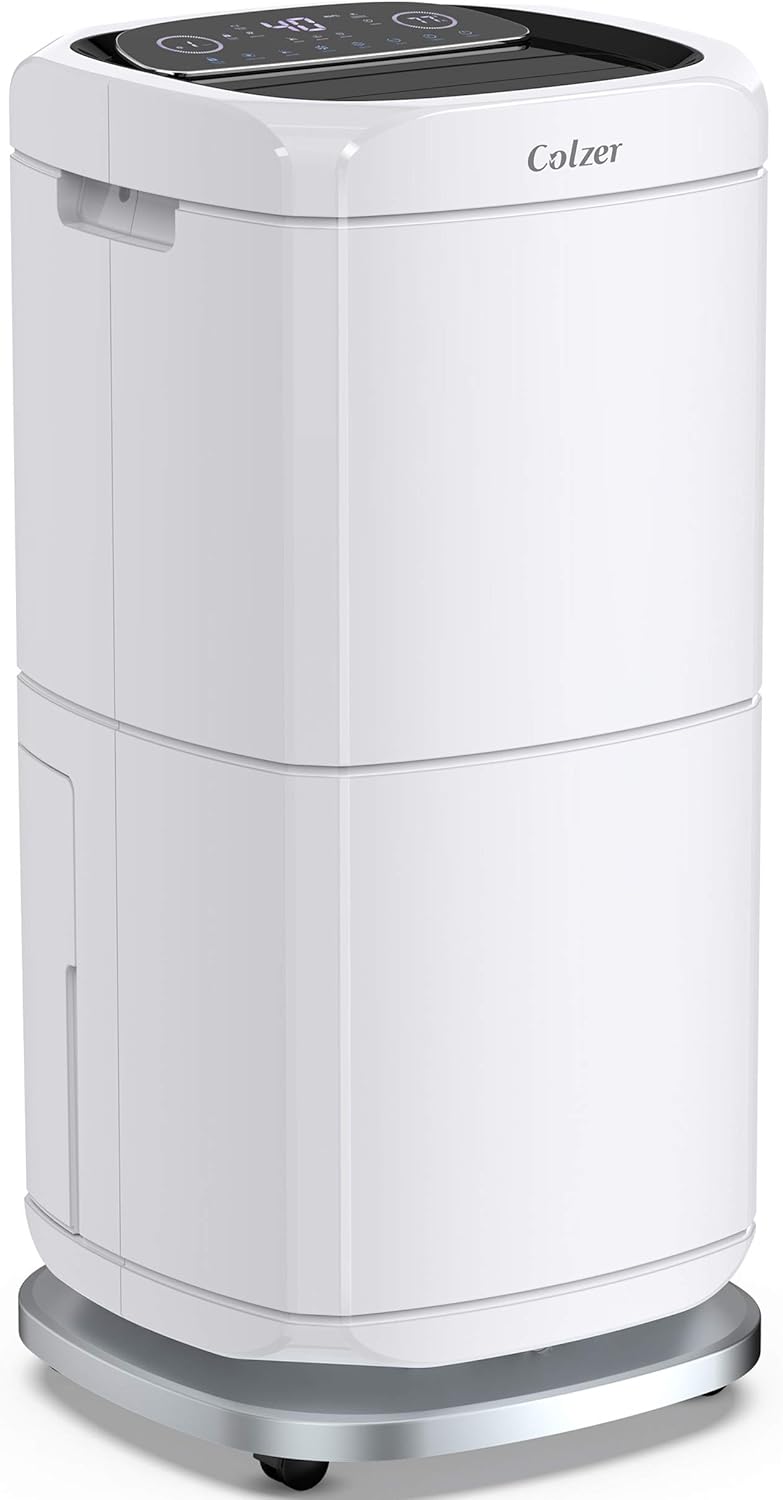 COLZER Commercial Dehumidifier 140 Pint, Large Capacity with Drain Hose in Area up to 6000 Sq. Ft for Basements, Home, Whole House, Warehouses, Auto Defrost, Moisture Removal Up to 17 Gallons/Day