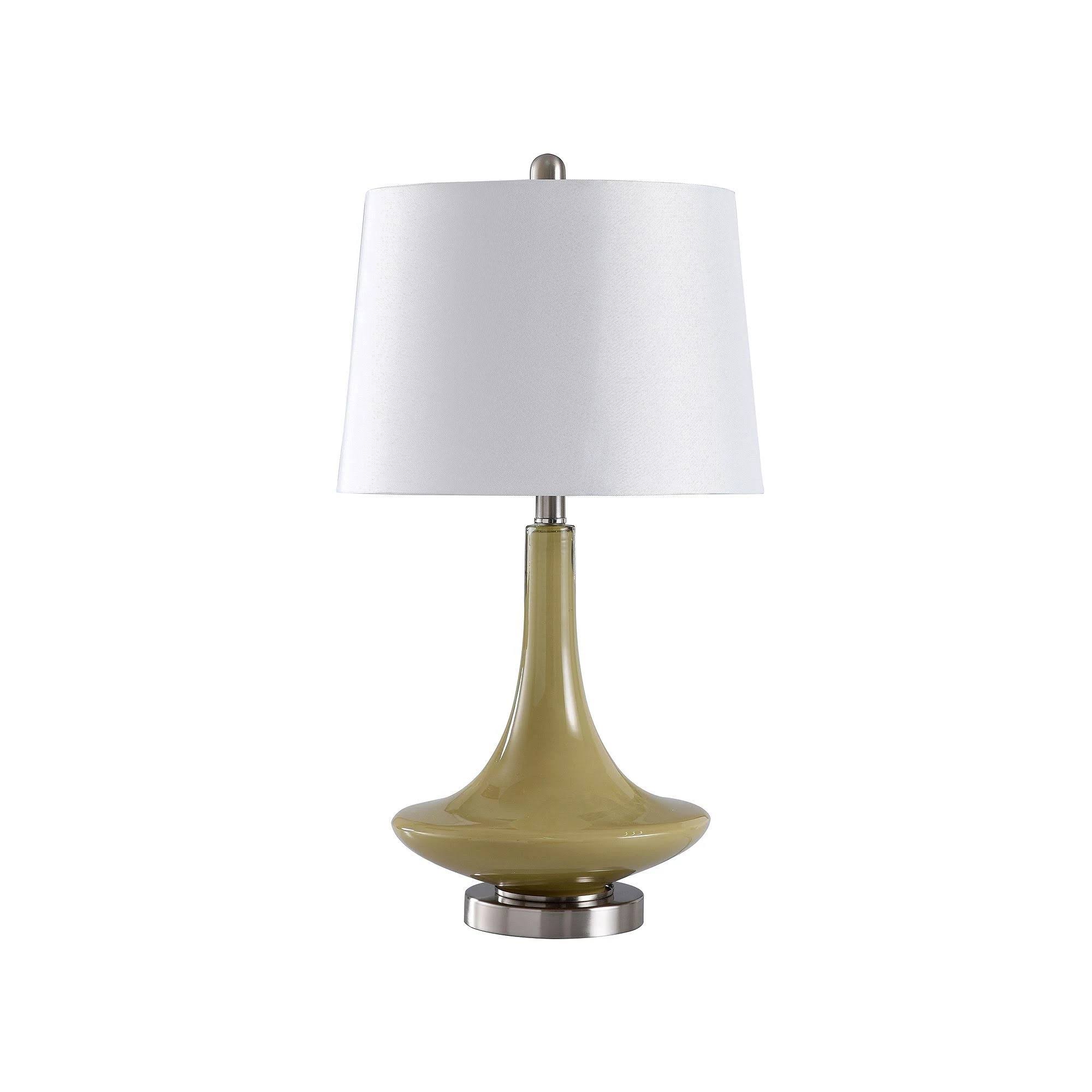 Stylecraft Hardback Fabric Shade Table Lamp - Gray