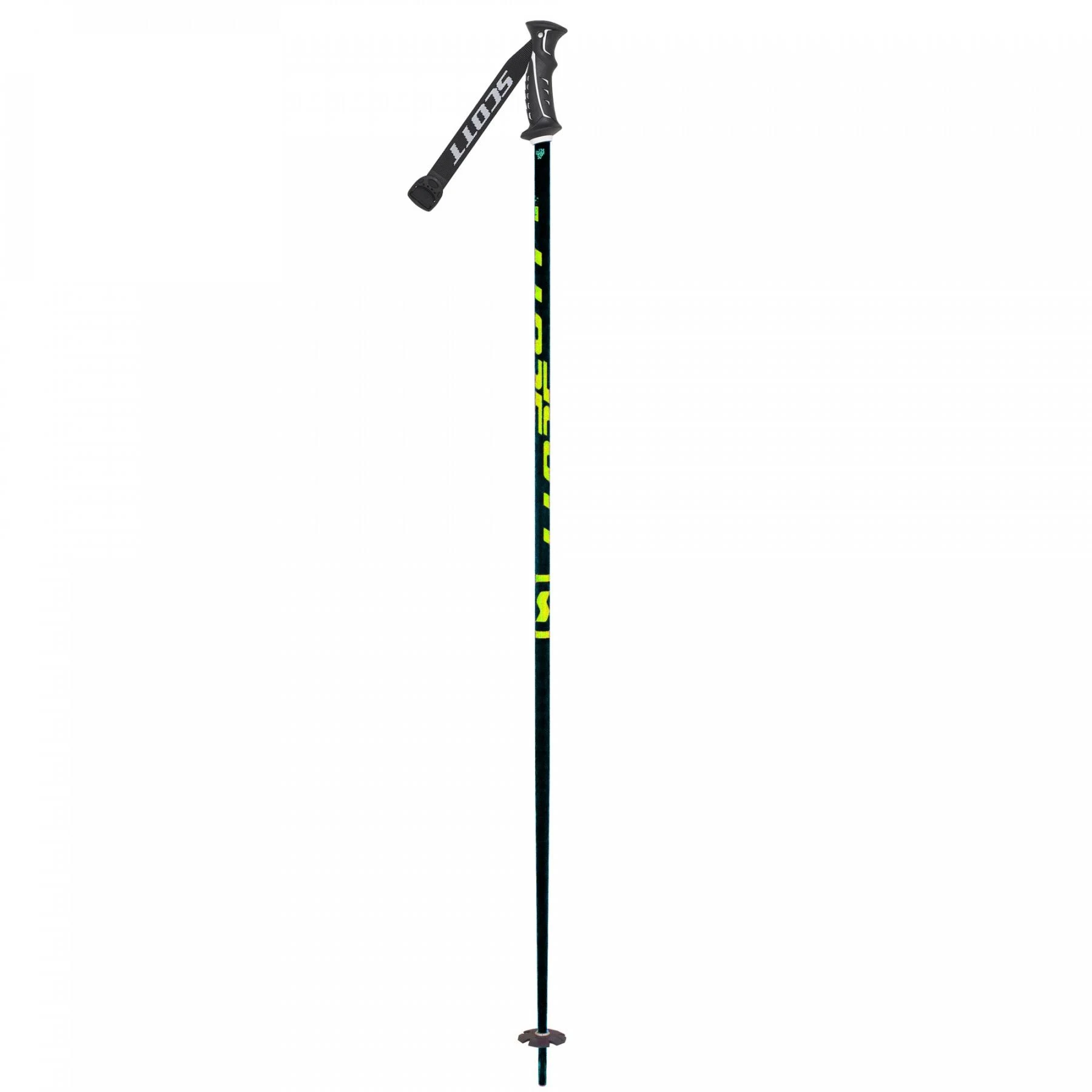 Scott Decree Ski Poles Black/Yellow 56in 2644601040085
