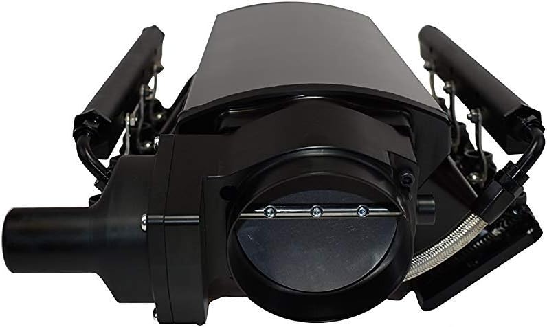 A-Team Performance - Intake Manifold Drive By Wire Throttle Body Metal Sheet Fabricated Black EFI 15° Throttle Opening - Compatible with Chevrolet GMC Pontiac LS LS1 LS2 LS6 Silver 102mm