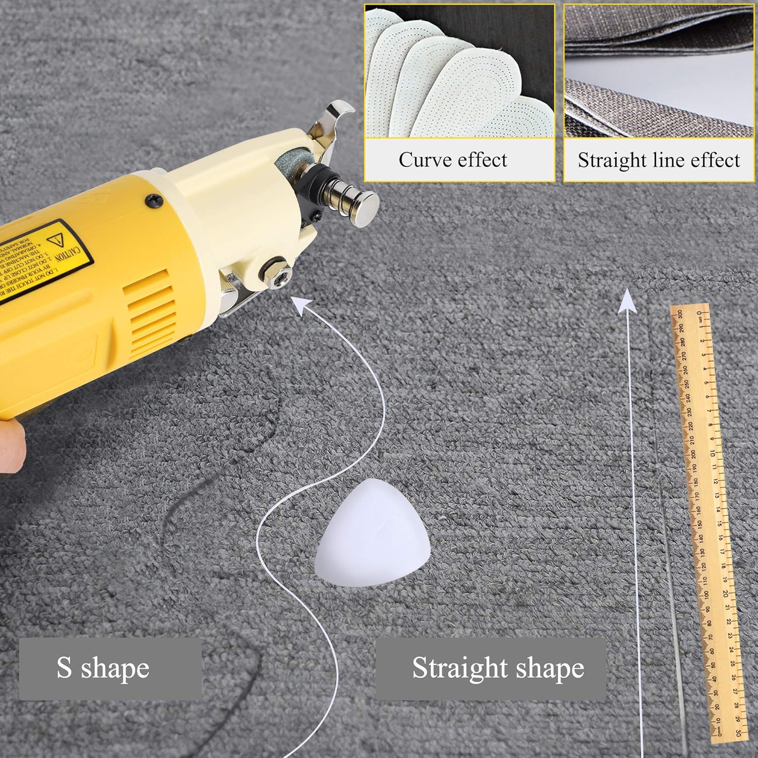 CGOLDENWALL Electric Rotary Fabric Cutter Cloth Cutter Cutting Machine Electric Rotary Scissors Industrial Grade for 1 inch Multi-Layer Cloth Fabric Leather Wool 110V