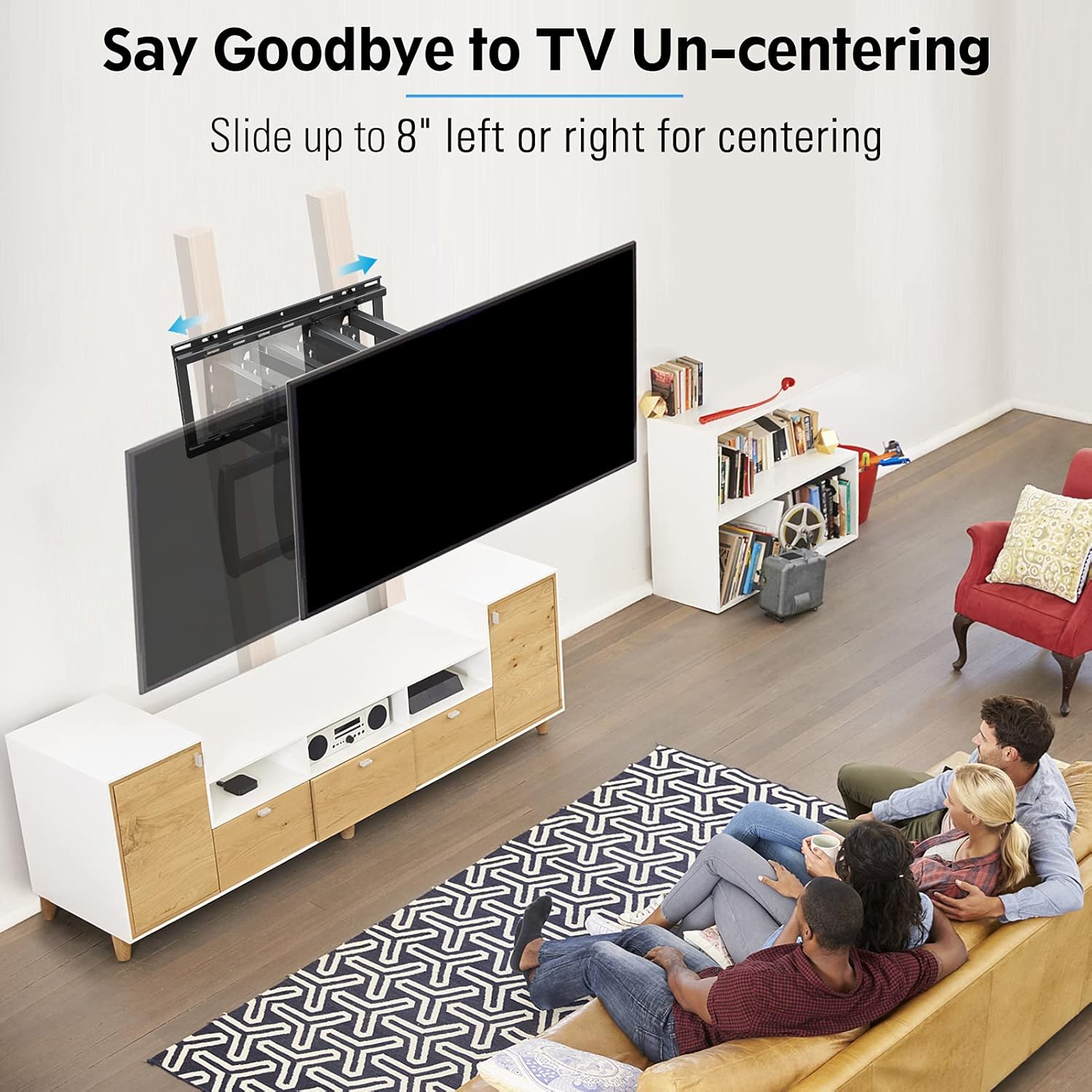 MOUNTUP TV Wall Mount Full Motion for Most 47