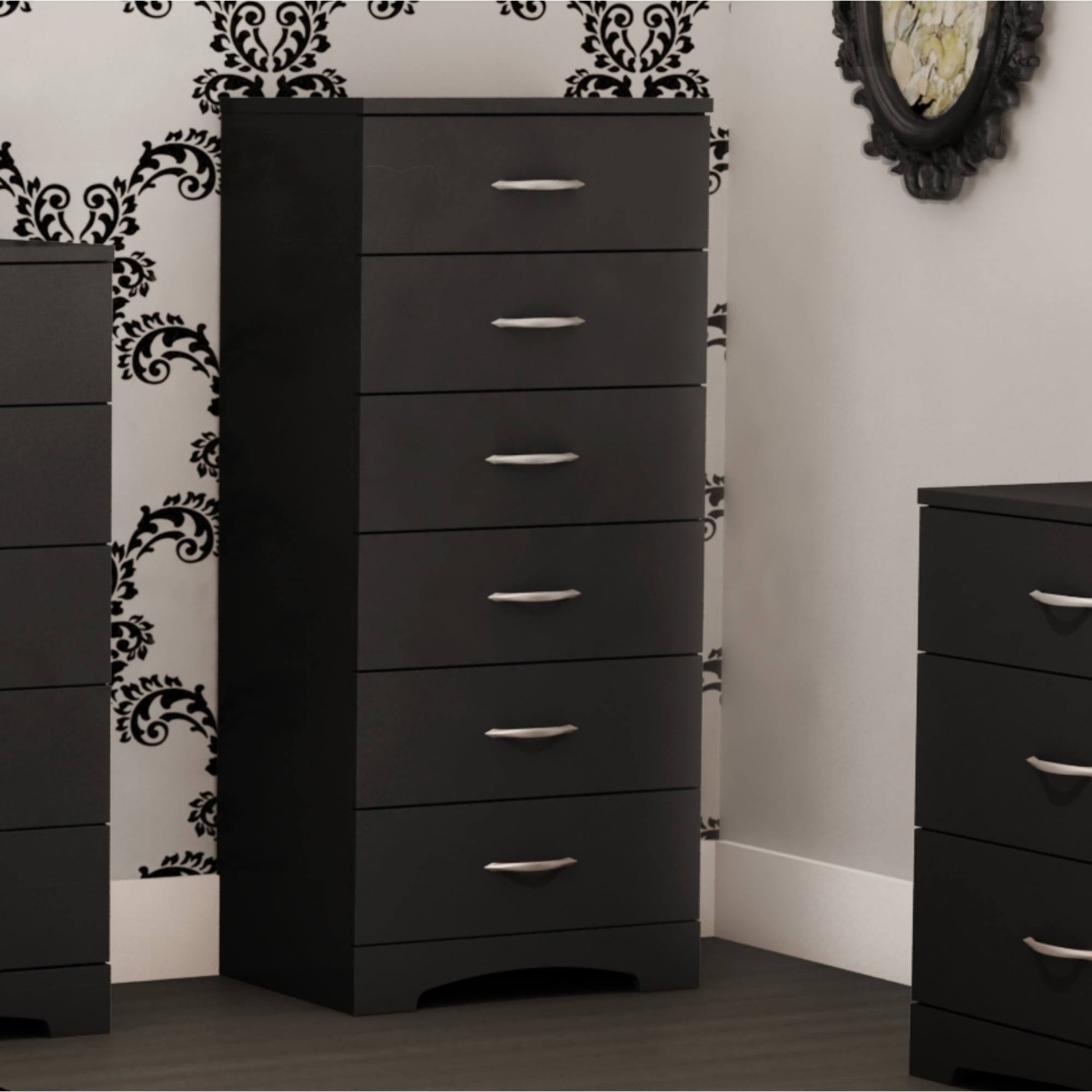 South Shore Step One 6-Drawer Chest Pure Black