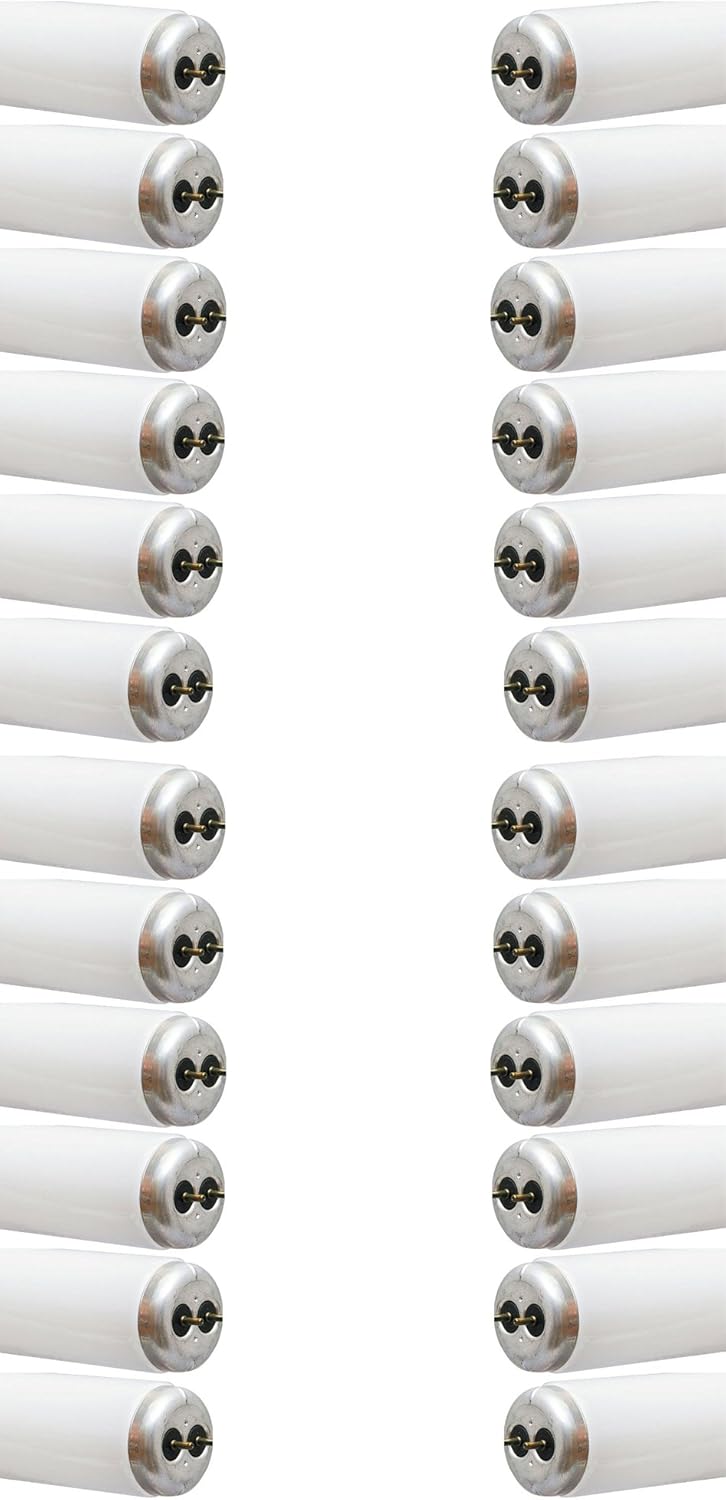 GE Kitchen & Bath Fluorescent Light Bulbs, T12 Light Bulbs, 30-Watt, 2350 Lumen, 36-Inch, 2-Pin G13 Base, Warm White, 6-Pack, F30T12 Linear Light Bulbs, Tube Light Bulbs Pack of 2