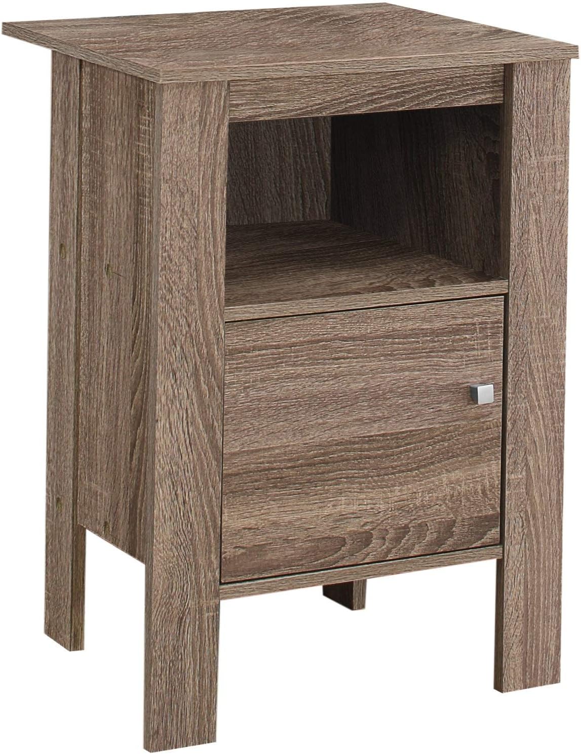 Ergode Accent Table - Dark Taupe Night Stand with Storage