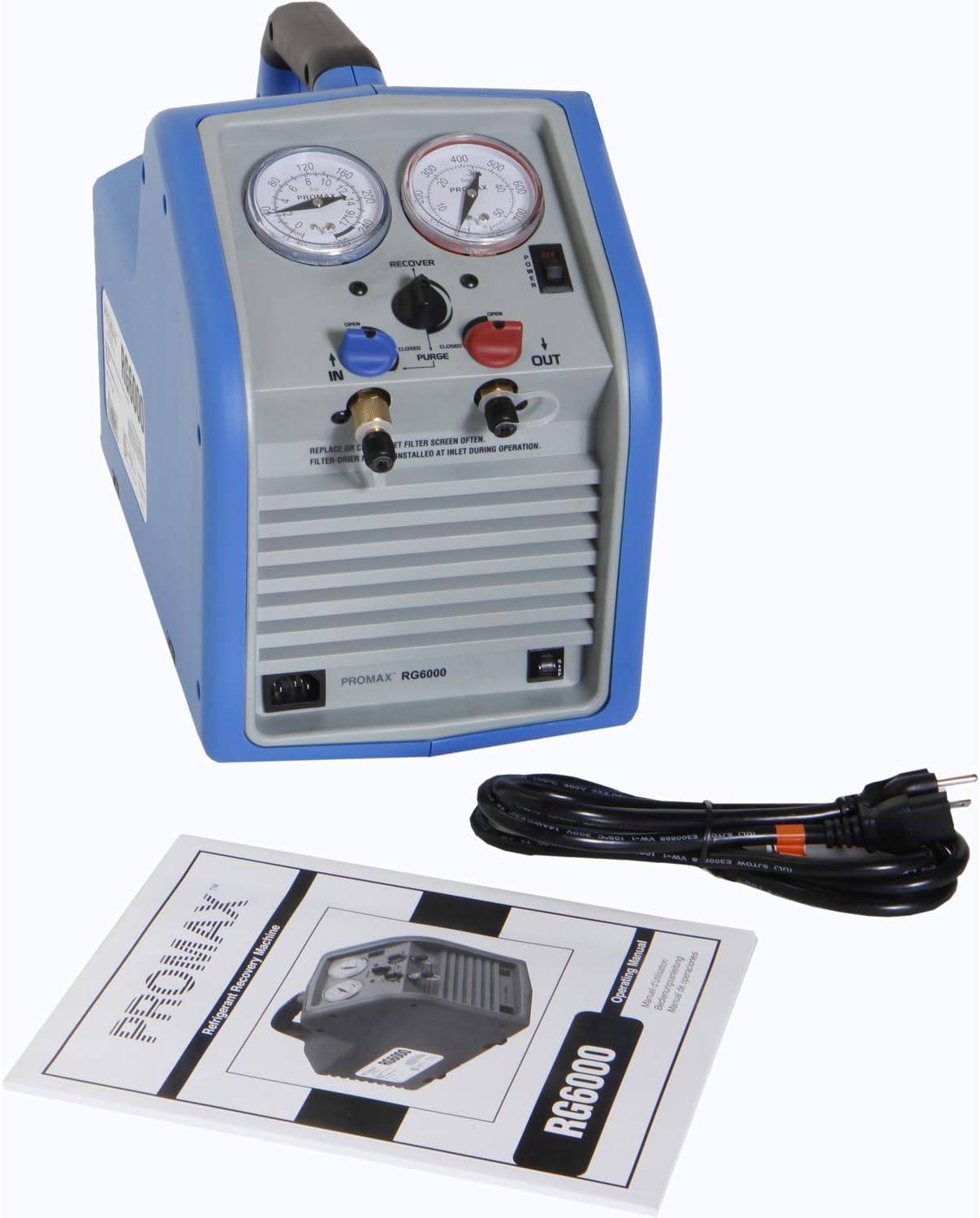 Robinair RG6 Portable Refrigerant Recovery Machine - 115V AC, 60 Hz