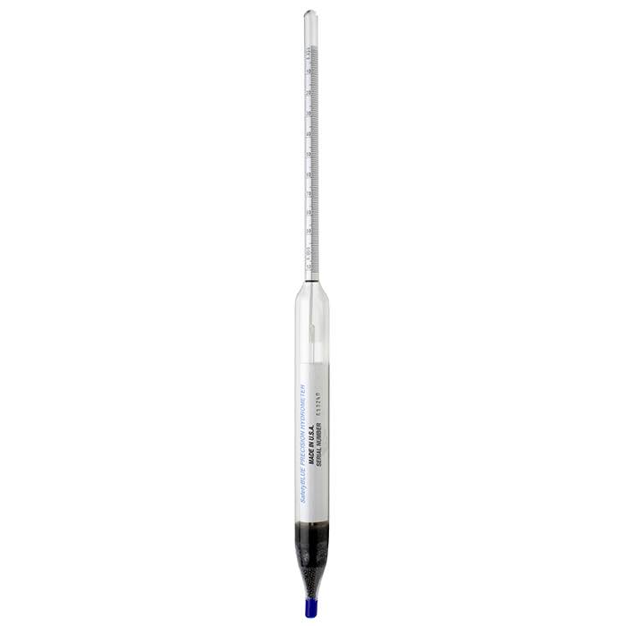 Bel-Art H-B DURAC Safety 0.800/0.910 Specific Gravity Combined Form Thermo-Hydrometer 61821-0200