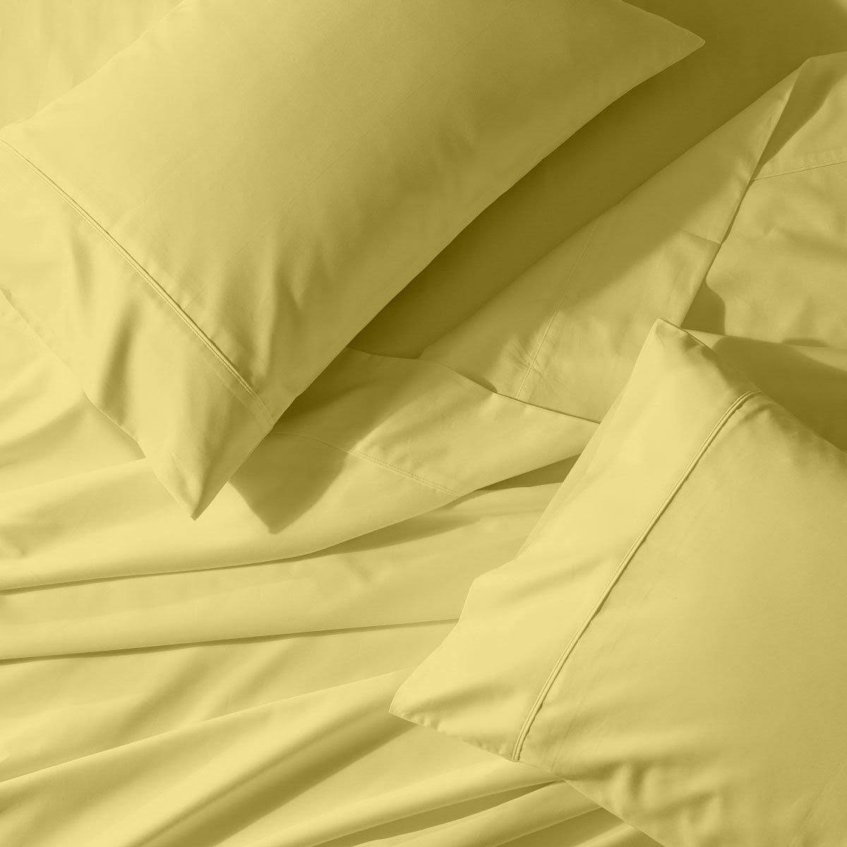 Attached Waterbed Sheet Set 650 Thread Count Solid Sateen: King, Taupe