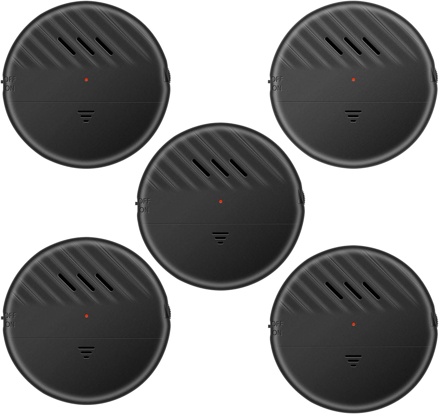 Window Alarm 125dB Loud Vibration Sensors Alarm-Easy Installation - Fits for Home, Office,Apartment & RV Security (6 Set Black) Pack of 2