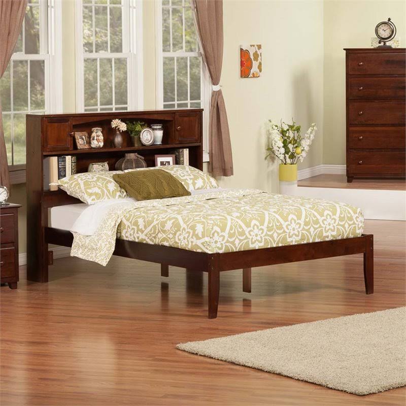 Leo u0026 Lacey Full Platform Bed in Walnut - LL-1653030