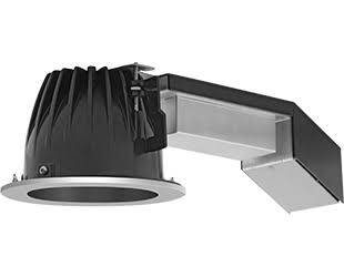 RAB Rdled4R20L-Wn-B-S Remod 4-in Round 20W Lutron Ww4K 80CRI Black Cone SV Ring