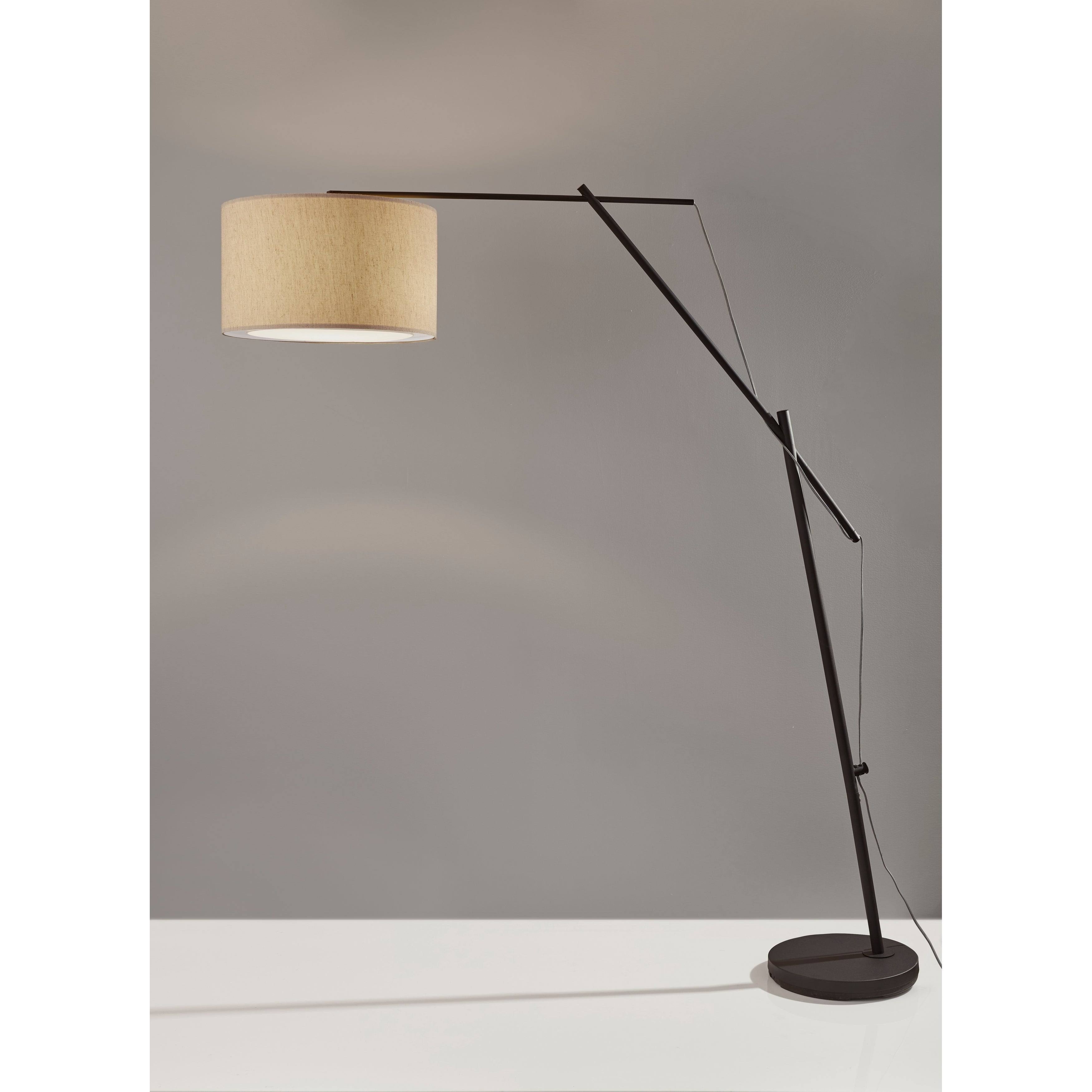 Adesso Broome Arc Lamp - Matte Black