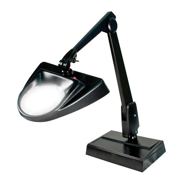 Dazor 28-Inch Hi-Lighting Desk Base LED Magnifier 3D 1.75x - Black
