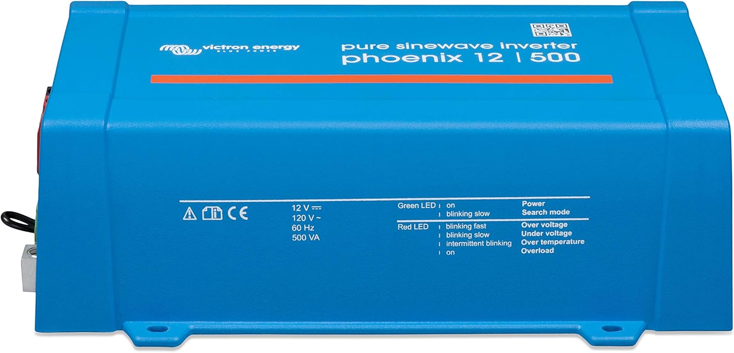 Victron Energy Phoenix 500VA 12-Volt 120V AC Pure Sine Wave Inverter