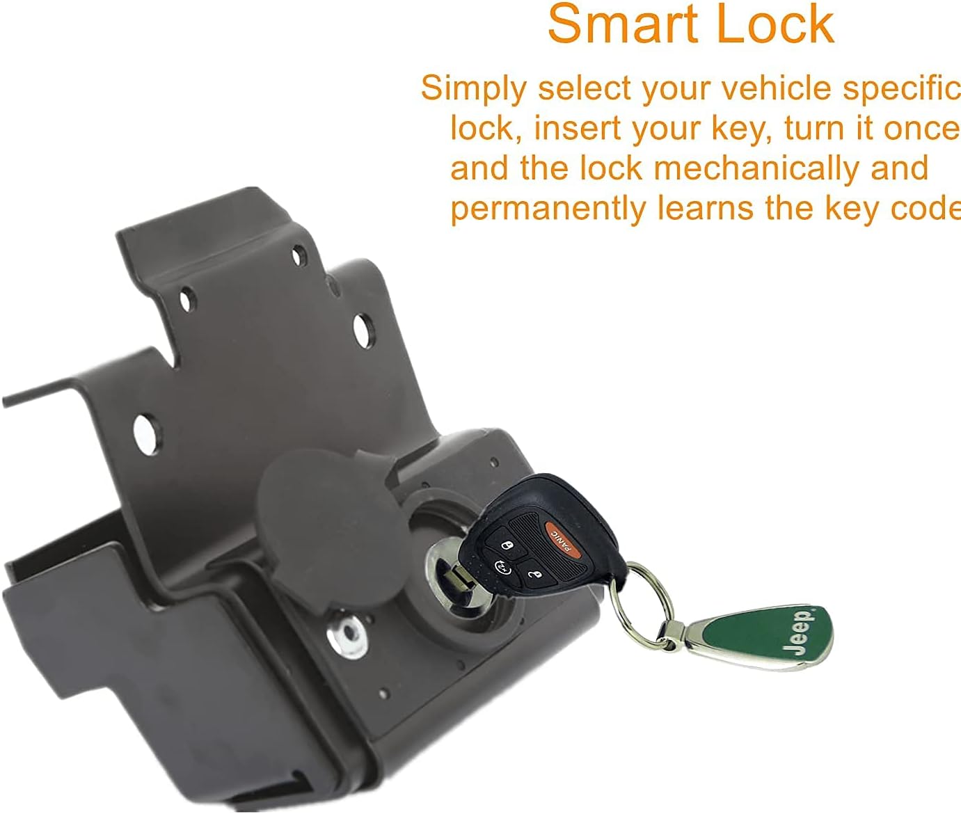 XiaoKa Jeep Wrangler Anti-Theft Hood Lock for 2007-2018 Jeep Wrangler JK JKU,Anti-Theft Hood Latche,Jeep Wrangler JK Accessories, Smart-JK Pack of 2