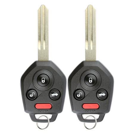 2 Pack Keylessoption Keyless Entry Remote Car Key Fob Blank Uncut Chip Ignition CWTWB1U811 for 2012-2017 Subaru Forester Impreza