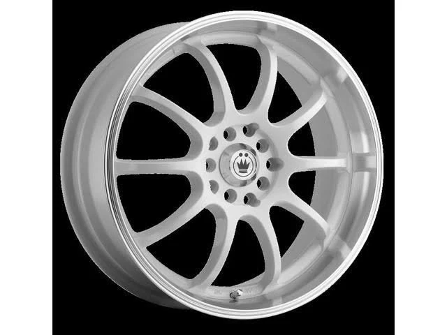 Konig Wheels Lightning Gloss White with Machined Lip 17x7 5x100 5x114.3 40 Offset 73 Hub