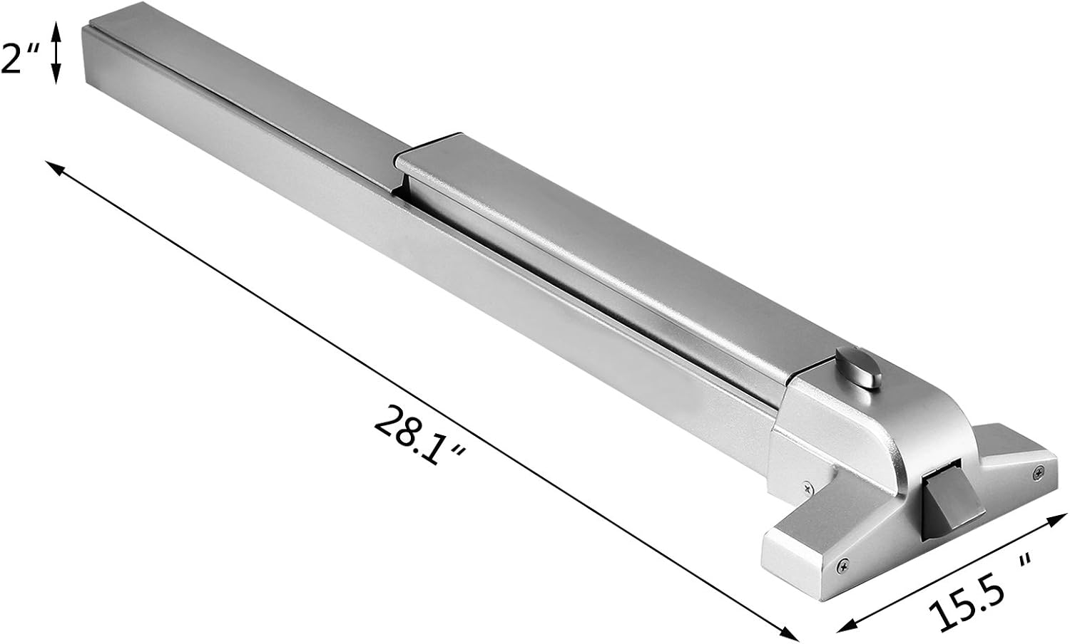Happybuy Door Push Bar Panic Exit Device with Exterior Lever Commercial Emergency Exit Bar Panic Exit Device for Wood Metal Door Panic Exit Bar with Door Knob (Push Bar with Lever) Pack of 2