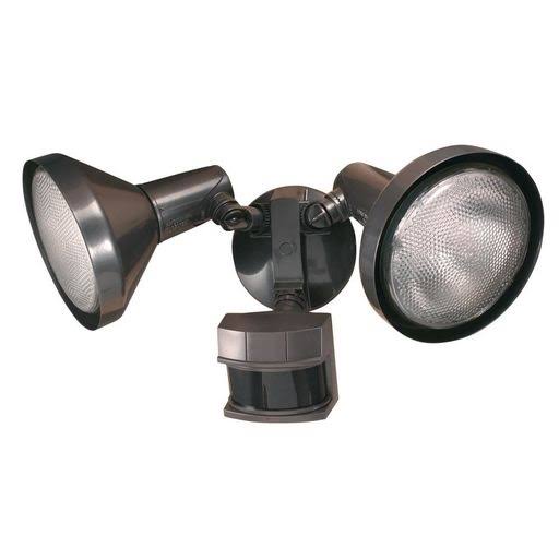 Heath Zenith Outdoor Flood Light Adjustable Hardwired Bronze Motion Activated Floodlights New