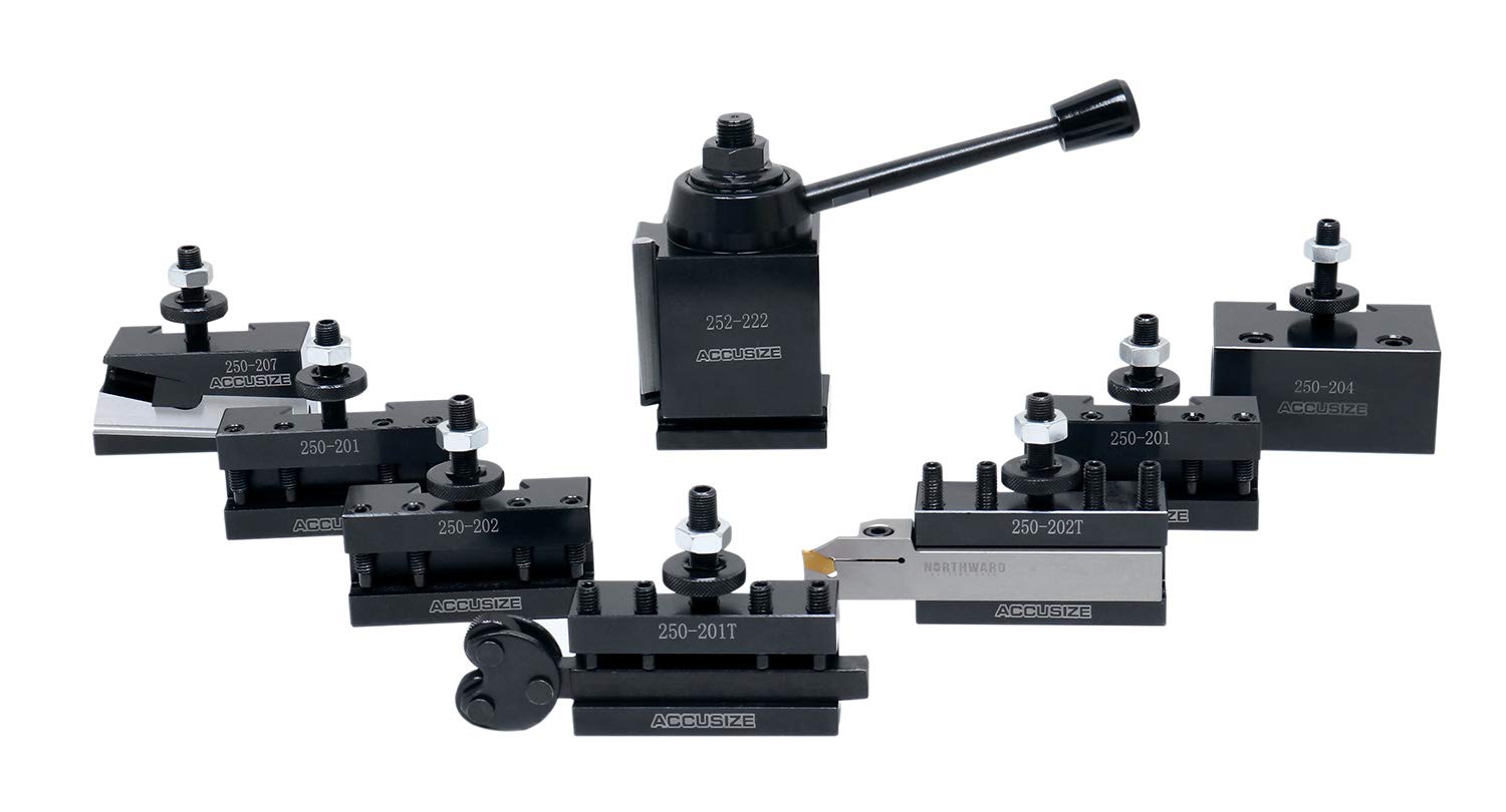 Accusize Industrial Tools 10 Pcs Bxa Wedge Type Quick Change Tool Post Set for Lathe Swing 10