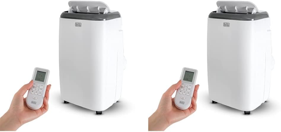 BLACK+DECKER BPP06WTB Portable Air Conditioner with Remote Control, 10,000 BTU, Cools Up to 250 Square Feet, White & Portable Air Conditioner with Remote Control, 8,000 BTU, White, BPP05WTB