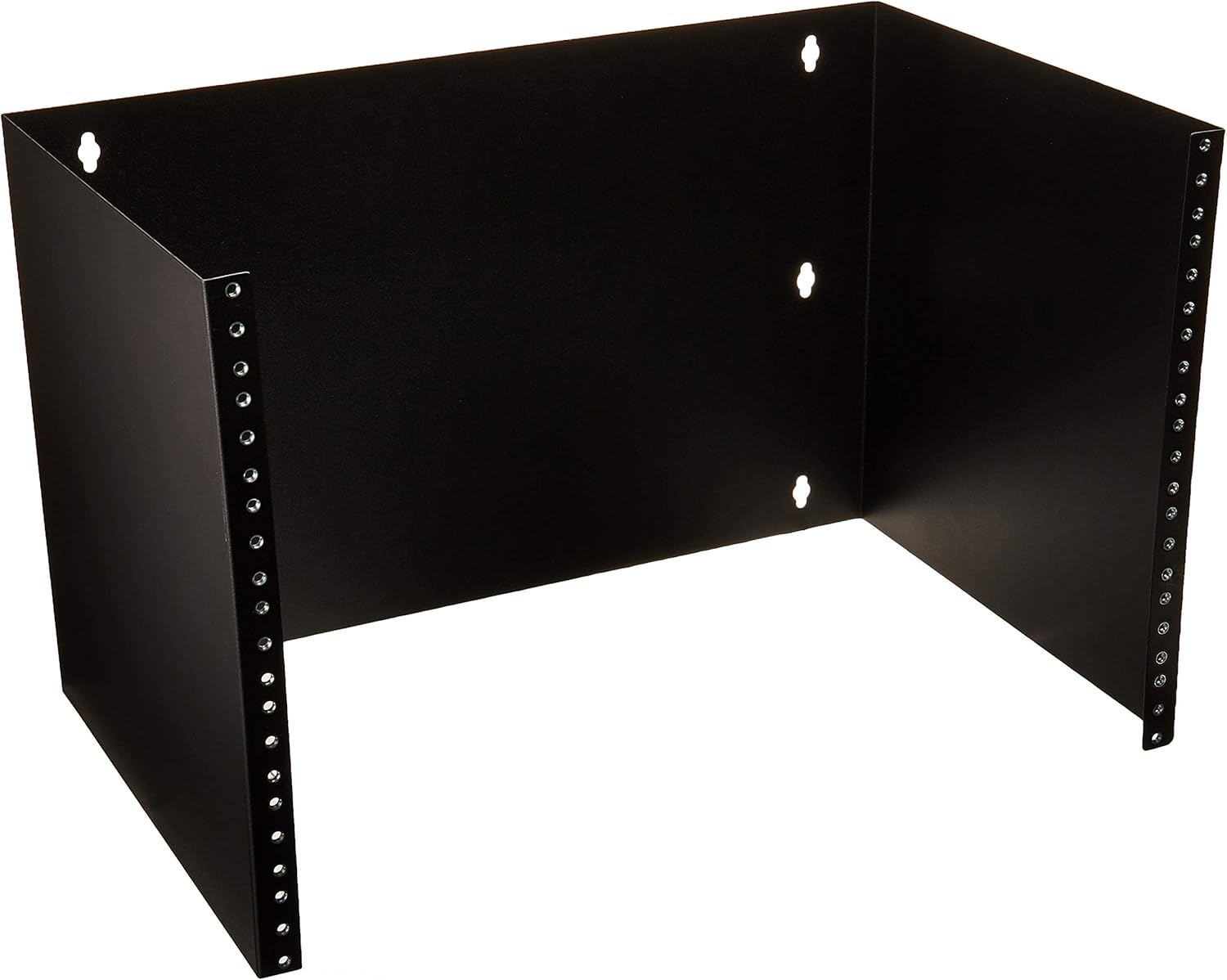 Monoprice 4U 7(H) x 19(W) x 12(D) Inches Wall Mount Bracket (108627), Black Pack of 2