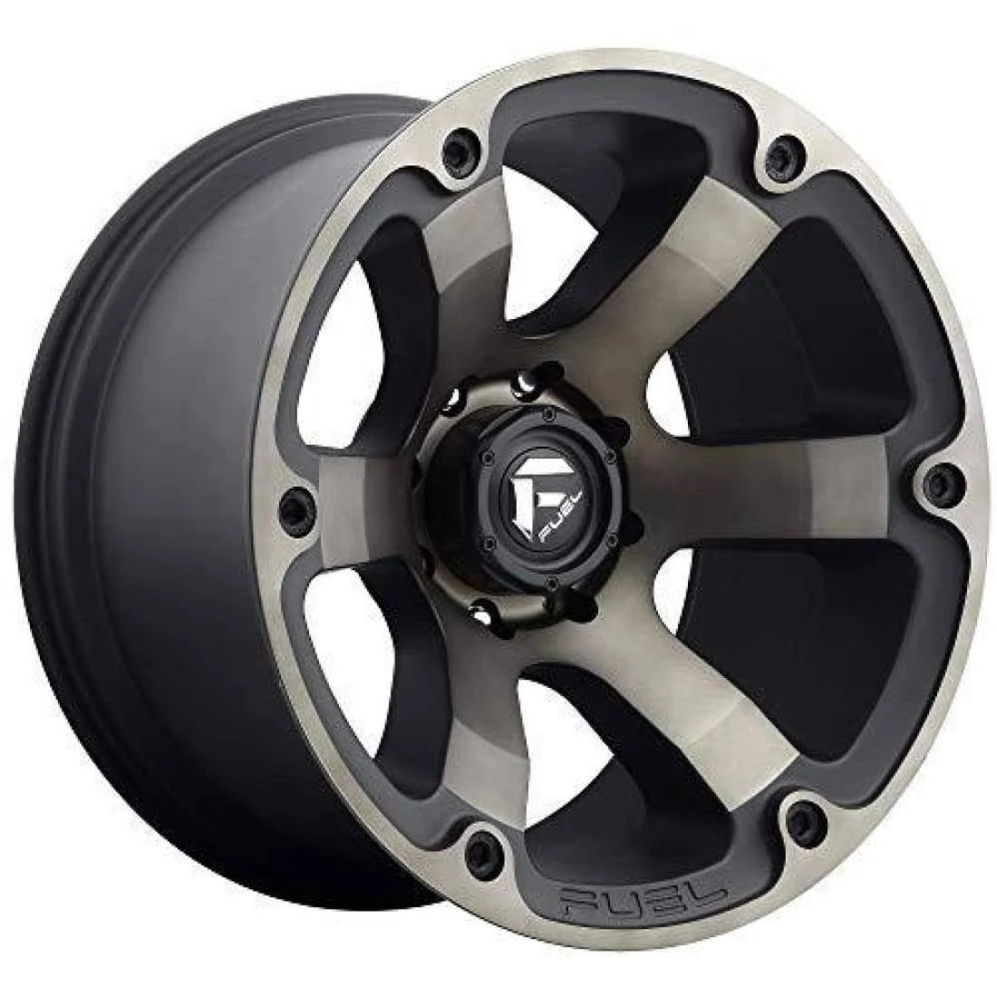 Fuel Beast MBD-Matte Blk Mach Wheel with Painted (16 x 8. Inches /6 x 139 mm, 1 mm Offset)