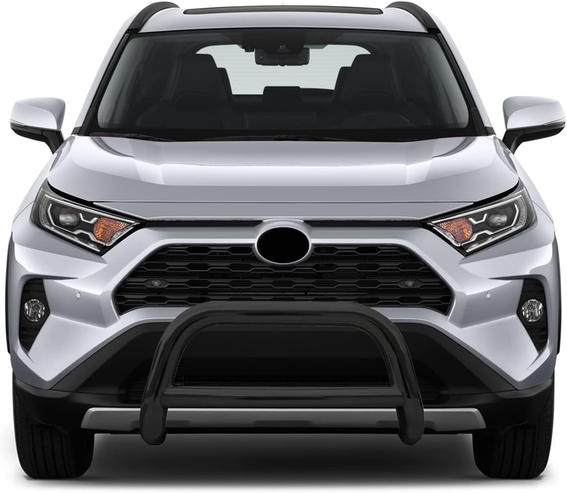 Black Horse Black Steel A Bar No Skid Plate Compatible with 2019-2022 Toyota Rav4