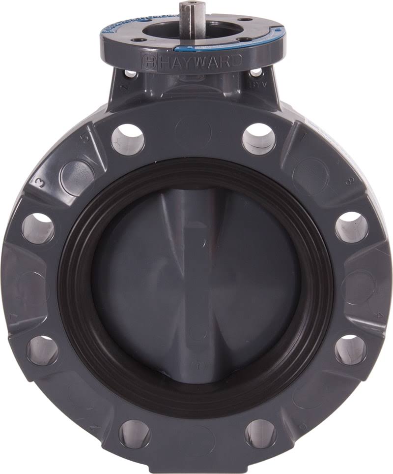 Hayward | BYV14025A0VK000 | 2-1/2x22 Butterfly Valve w/PVC BODY; PP Disc; Viton Liner / FPM seals; actuation Ready